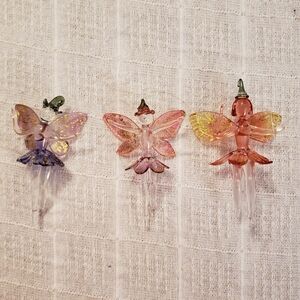 Glass fairy ornaments